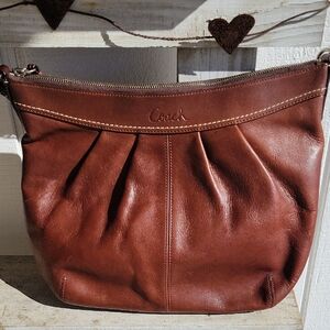 Coach Rich Brown Leather Shoulder Bag